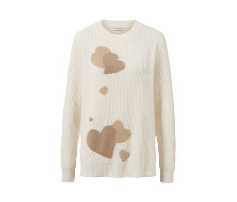 Dzianinowy sweter z żakardowym wzorem Tchibo
