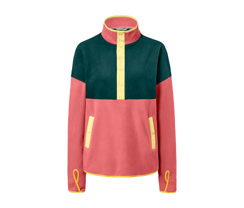 Bluza z polaru z plisą z guzikami Tchibo
