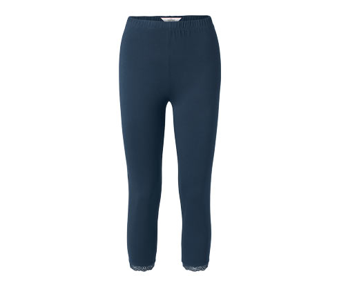 Legginsy o długości 3/4 z koronkowym brzegiem Tchibo