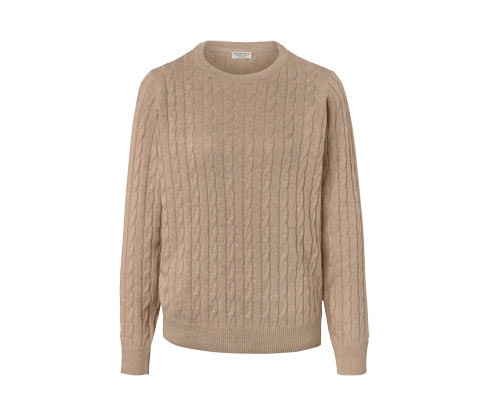 Sweter z dzianiny z wzorem warkoczowym Tchibo
