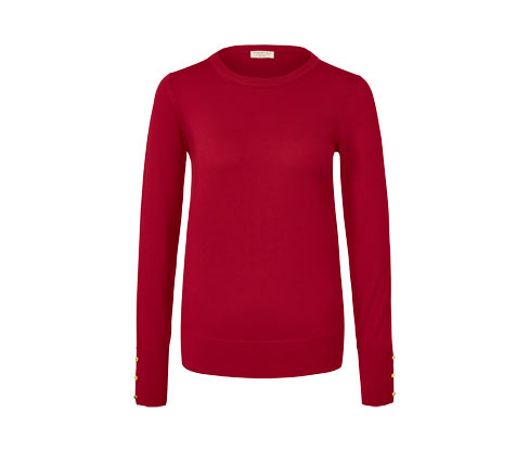 Sweter z delikatnej dzianiny z wełną merino Tchibo