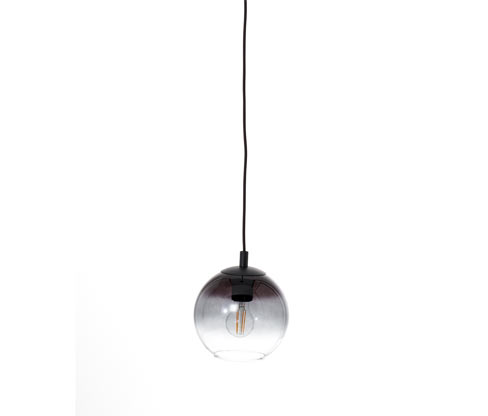 Lampa wisząca z kloszem z przydymionego szkła Tchibo