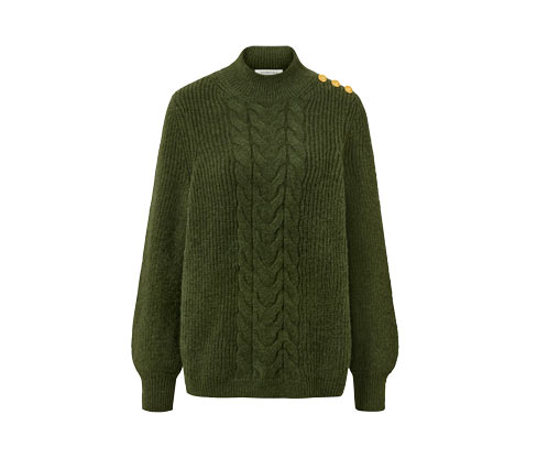 Sweter z dzianiny o grubym splocie z guzikami Tchibo