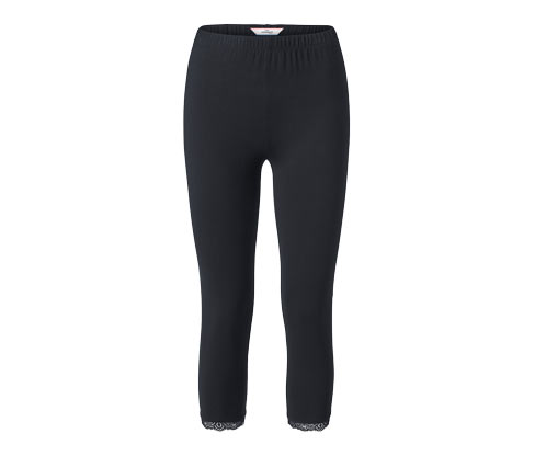 Legginsy o długości 3/4 z koronkowym zakończeniem Tchibo