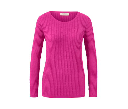 Sweter z dzianiny z wzorem warkoczowym Tchibo