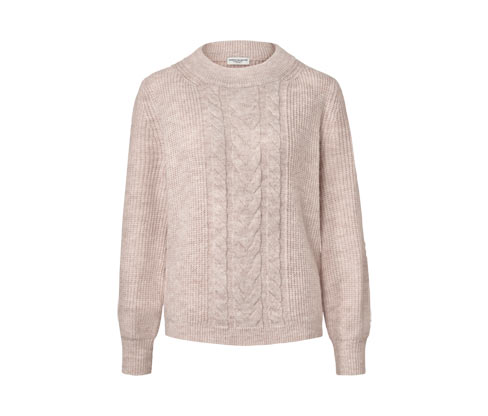 Sweter o grubym splocie z wzorem warkoczowym Tchibo
