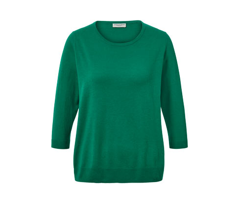 Sweter dzianinowy o drobnym splocie z jedwabiem Tchibo