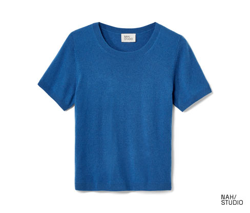 Sweter z krótkim rękawem NAH/STUDIO | wełna z recyklingu/kaszmir Tchibo