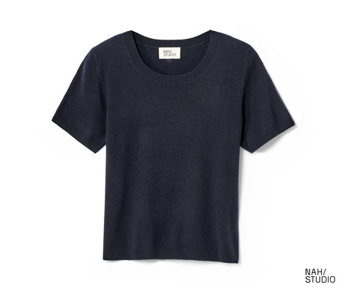 Sweter z krótkim rękawem NAH/STUDIO | wełna z recyklingu/kaszmir Tchibo