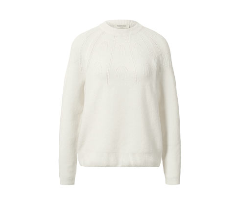 Sweter z dzianiny z wełną Tchibo