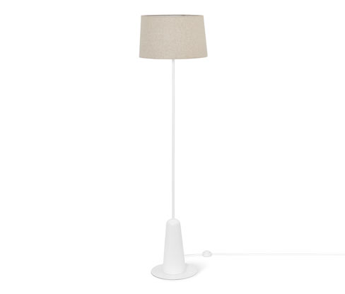 Lampa stojąca z kloszem z tkaniny Tchibo