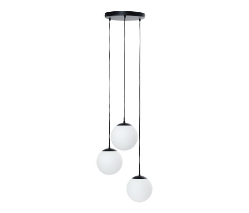 Lampa wisząca ze szklanymi kulami Tchibo