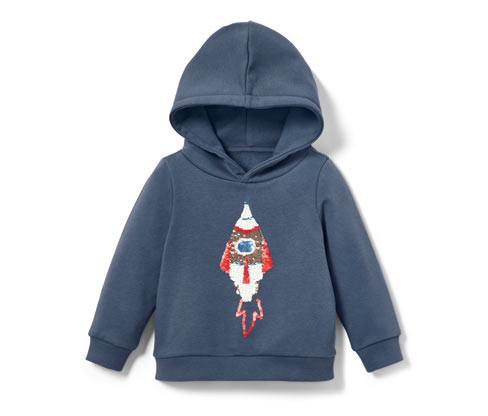 Bluza dziecięca z cekinowym motywem rakiety lub nadrukiem (rozm. 86/92) Tchibo