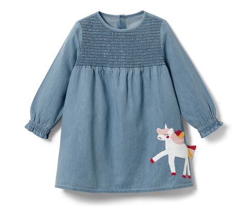 Dziecięca sukienka z tkaniny chambray Tchibo