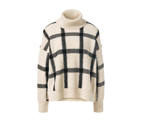 Sweter z dzianiny z golfem Tchibo