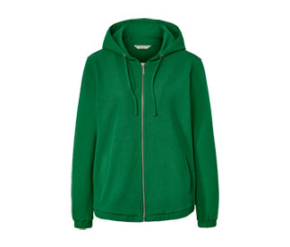 Rozpinana bluza dresowa, zielona