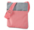 Bezpieczna torebka na ramię, różowo-szara