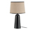 Lampa stołowa z tekstylnym kloszem, czarna