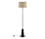 Lampa stojąca z tekstylnym kloszem, czarna