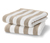 Wysokiej jakości ręczniki, 2 sztuki, beżowo-białe w paski