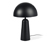 Lampa stołowa z kloszem w kształcie grzybka, czarna