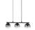 Lampa wisząca z kloszami z przydymionego szkła
