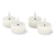 Świeczki typu tealight LED z prawdziwego wosku, kremowe, 4 sztuki - kremowa