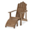 Krzesło plażowe z podnóżkiem, brązowe
