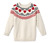 Sweter z dzianiny z norweskim wzorem