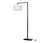 Lampa stojąca z kloszem z tkaniny
