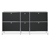 Metalowa szafka typu sideboard »CN3« duża, z 6 komorami z klapami, czarna