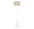 Lampa stojąca z tekstylnym kloszem, biała
