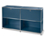 Metalowa szafka typu sideboard »CN3« z przestawnymi komorami z klapami, niebieska