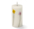 Świeca LED z prawdziwego wosku z suszonymi kwiatami