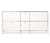 Metalowa szafka typu sideboard »CN3« duża, z 6 komorami z klapami, biała