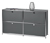 Metalowa szafka typu sideboard »CN3« z 4 klapami, szara