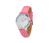 Damski zegarek z 2 paskami na zmianę - różowym i czarnym