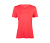 Damska koszulka sportowa z krótkimi rękawami, czerwona koralowa