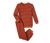 Piżama z dzianiny interlock z bawełny ekologicznej, czerwona