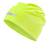 Ciepła czapka z odblaskowym nadrukiem, neonowa żółta