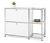 Metalowa szafka typu sideboard „CN3” z 2 klapami, biała