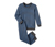 Piżama z dzianiny interlock z bawełny ekologicznej, niebieska