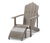 Krzesło plażowe z podnóżkiem, szare
