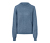 Sweter z dzianiny z wzorem warkoczowym, błękitny 